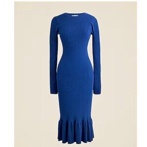 J. Crew Super-stretch ruffle sweater-dress. NWT. Size xs. BEST SELLER